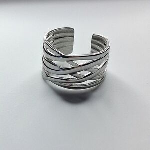 Adjustable Silver Tone Ring